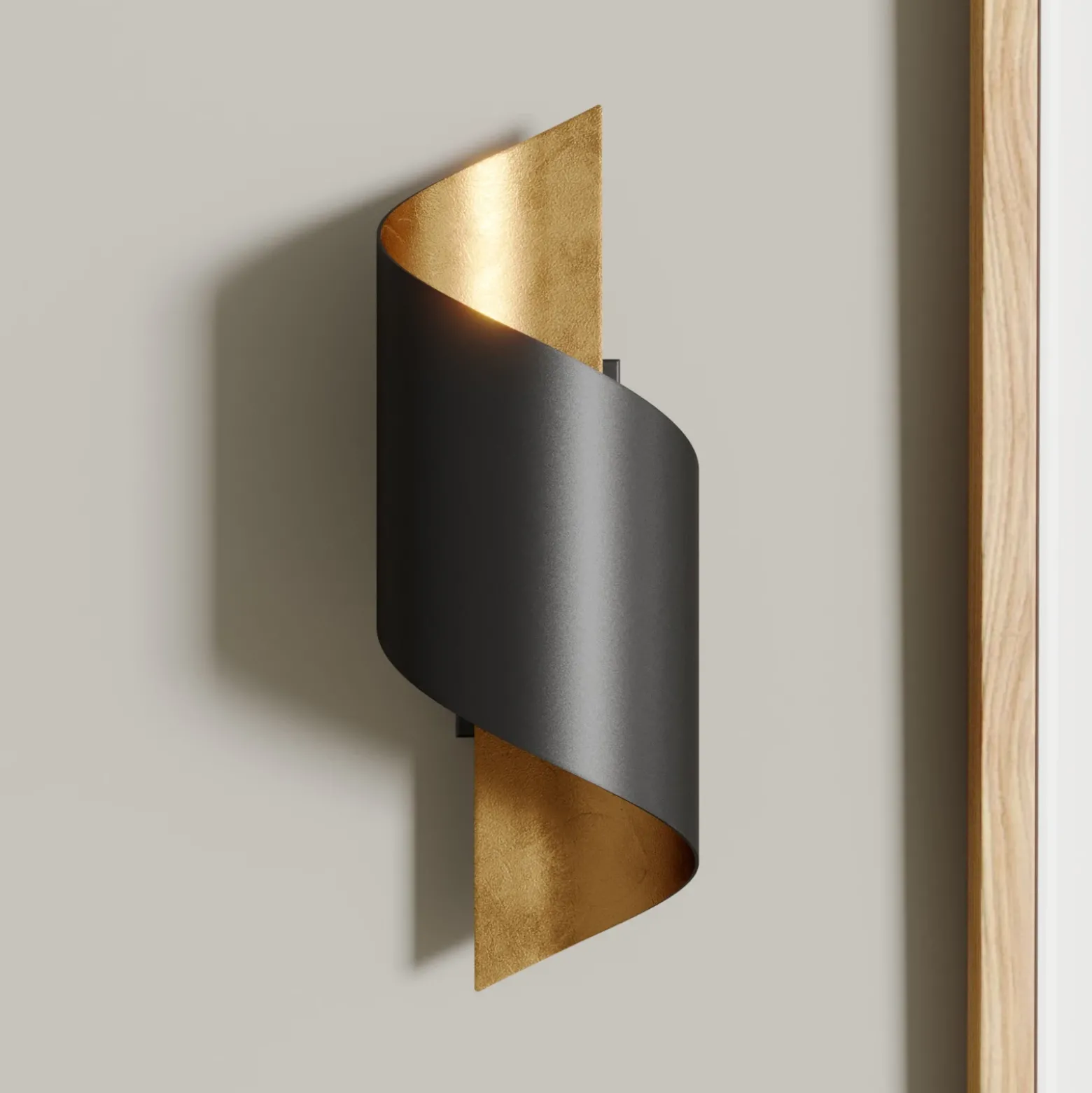 Aplique de pared Lindby Desirio, set de 3, negro, dorado, G9