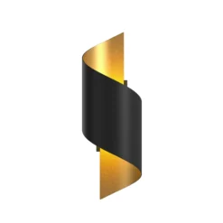 Aplique de pared Lindby Desirio, set de 3, negro, dorado, G9
