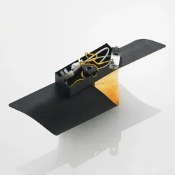 Aplique de pared Lindby Desirio, negro/oro, 35cm, metal