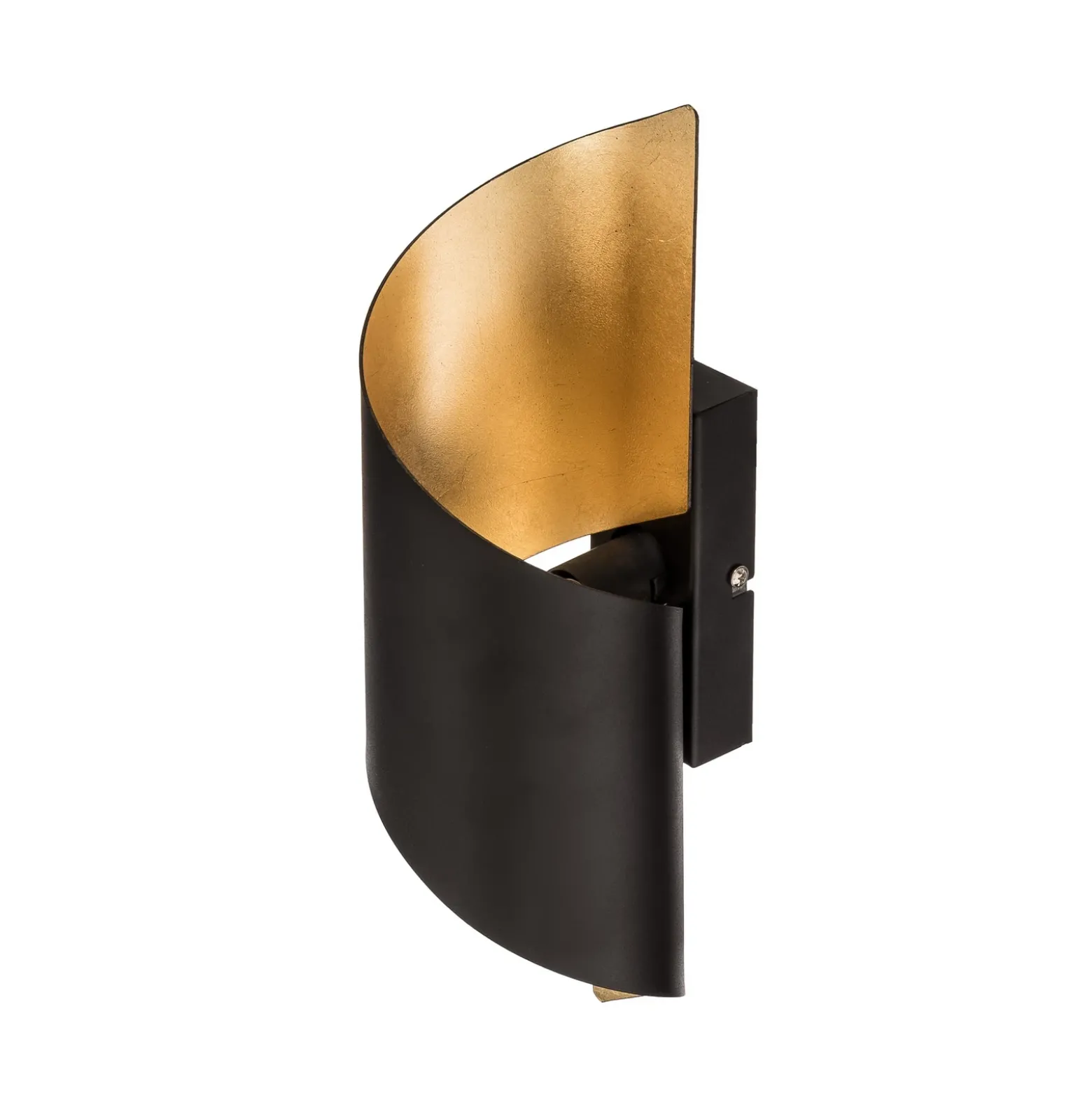 Aplique de pared Lindby Desirio, negro/oro, 35cm, metal
