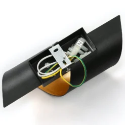 Aplique de pared Lindby Desirio, set de 3, negro, dorado, G9
