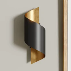 Aplique de pared Lindby Desirio, set de 3, negro, dorado, G9