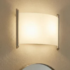 Aplique de pared Lindby Filippa, 31 cm, níquel, cristal, E27