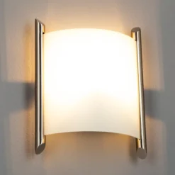 Aplique de pared Lindby Filippa, 25 cm, níquel, cristal, E27