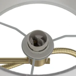Aplique de pared Lindby Florens, latón, lámpara de lectura LED, 23,5 cm