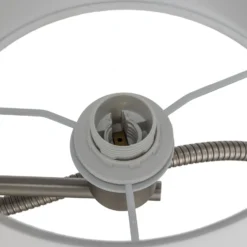Aplique de pared Lindby Florens, níquel, lámpara de lectura LED, 23,5 cm