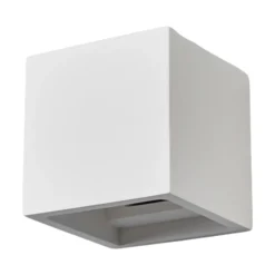 Aplique de pared Lindby Freja, blanco, escayola, G9