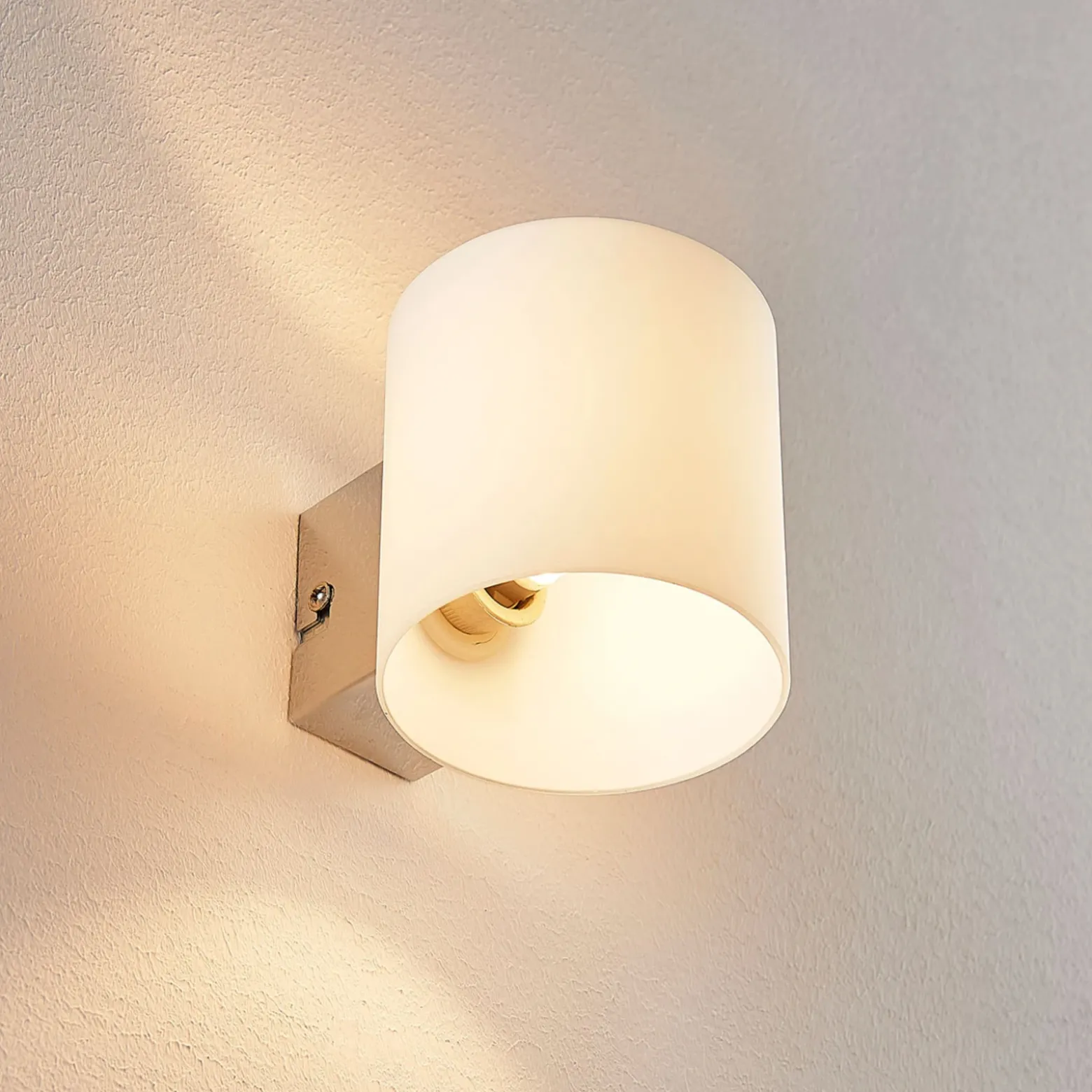 Aplique de pared Lindby Gerrit, blanco, cristal, 10 cm de altura, arriba/abajo,
