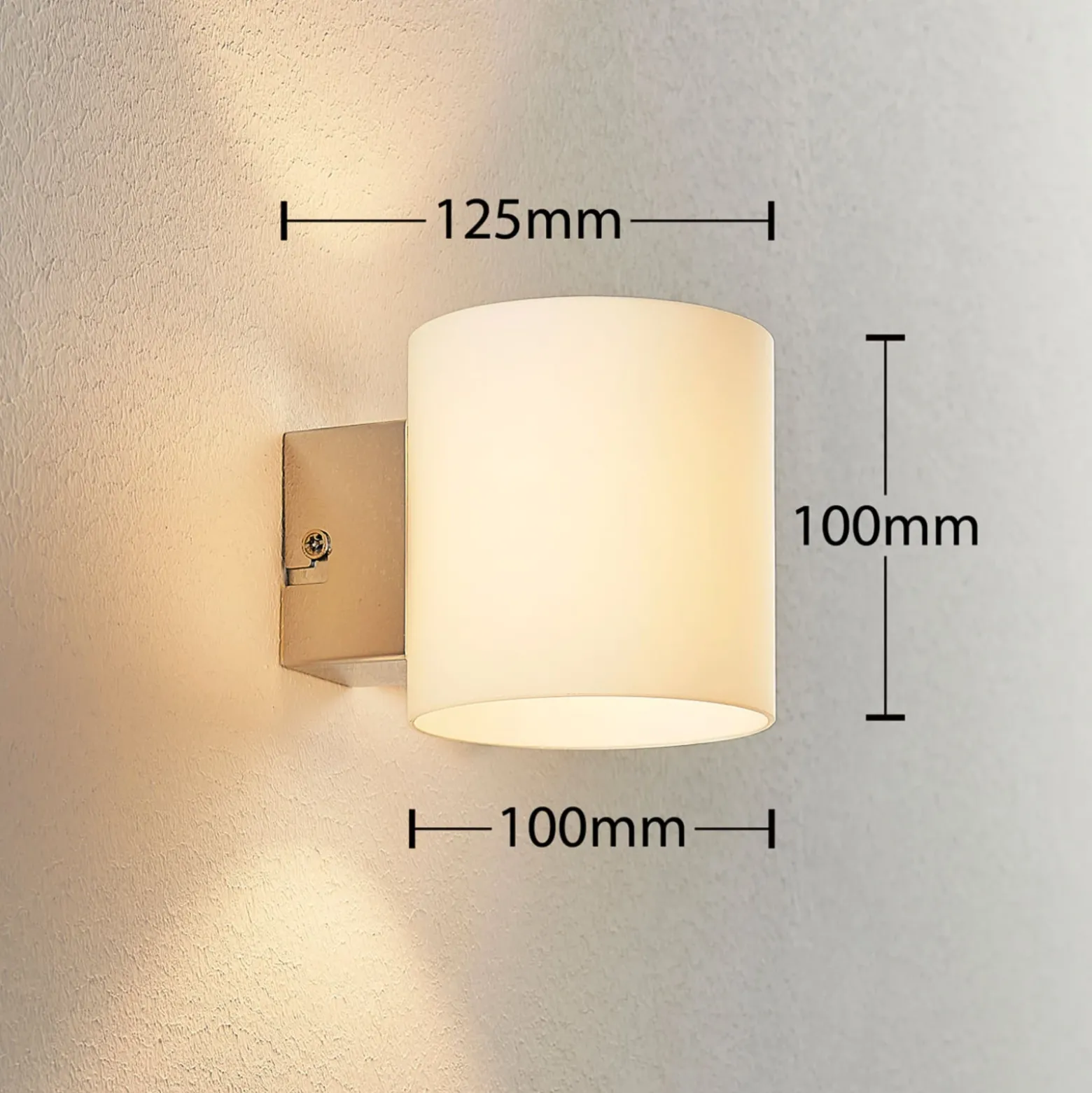 Aplique de pared Lindby Gerrit, blanco, cristal, 10 cm de altura, arriba/abajo,