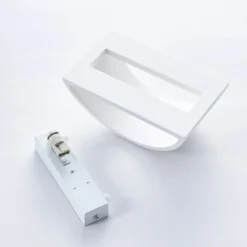 Aplique de pared Lindby Heiko, 20cm, set de 2, arriba/abajo, escayola, blanco