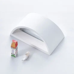 Aplique de pared Lindby Heiko, 20cm, set de 2, arriba/abajo, escayola, blanco