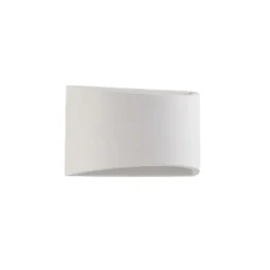Aplique de pared Lindby Heiko, arriba/abajo, escayola, blanco, altura 12 cm