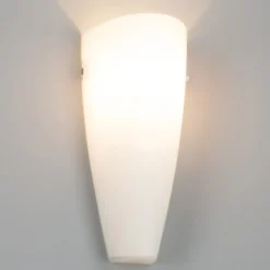 Aplique de pared Lindby Hermine, blanco, cristal, altura 31 cm, E27