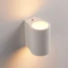 Aplique de pared Lindby Jannes, redondo, blanco, escayola, G9, pintable
