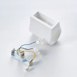 Aplique de pared Lindby Jannes, redondo, blanco, escayola, G9, pintable