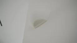 Aplique de pared Lindby «Jimmy», blanco, yeso, semicircular, 24 cm, E14