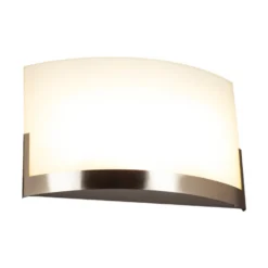 Aplique de pared Lindby Karla, 35 cm, blanco/níquel, cristal, E27