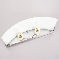 Aplique de pared Lindby Karla, 35 cm, blanco/níquel, cristal, E27