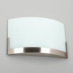 Aplique de pared Lindby Karla, 35 cm, blanco/níquel, cristal, E27