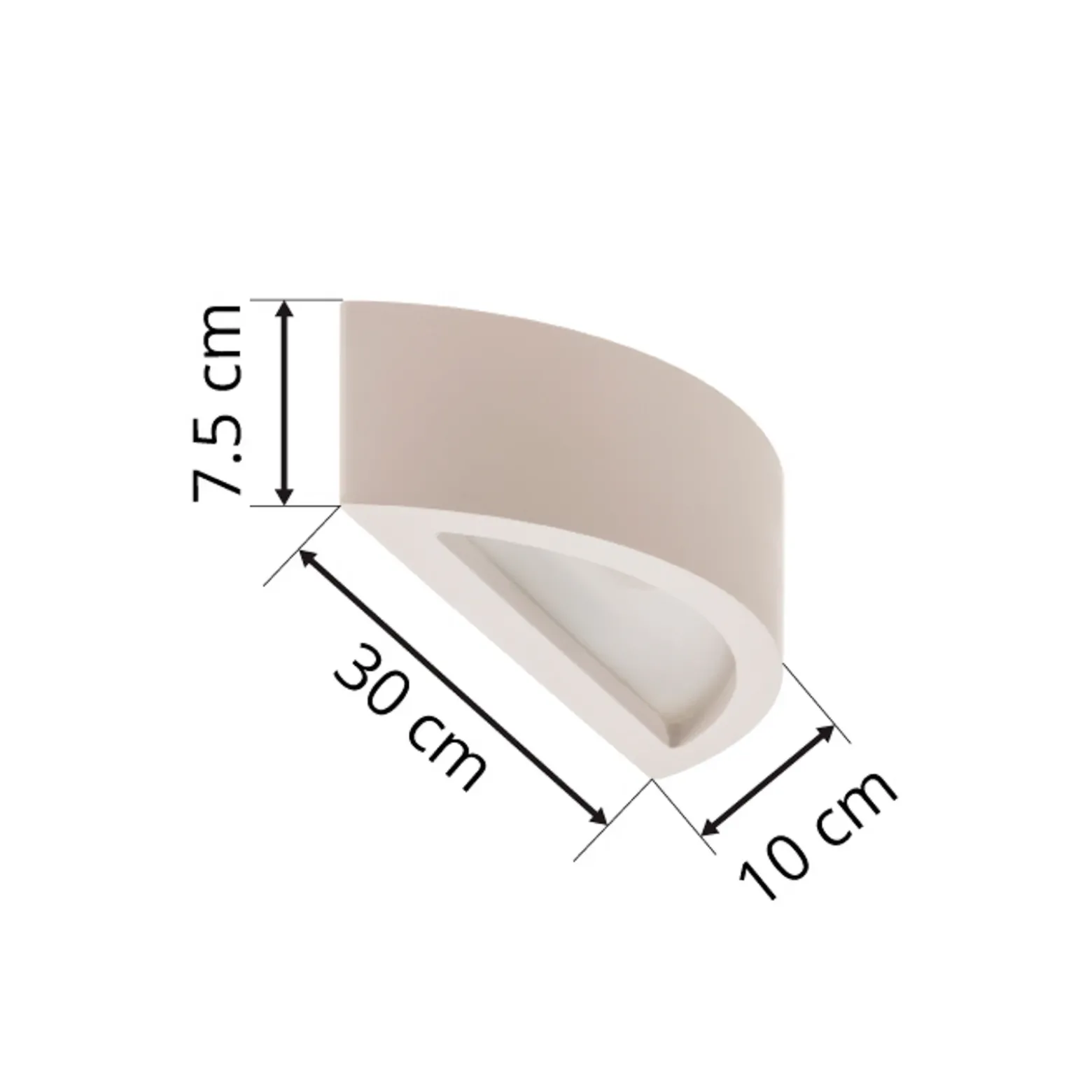 Aplique de pared Lindby Konstantin, ancho 30 cm, blanco, escayola, E14