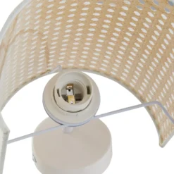 Aplique de pared Lindby Lautaro, bambú, 25 cm de altura, E27