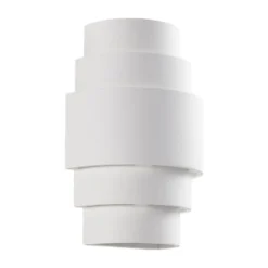 Aplique de pared Lindby Marit, altura 30 cm, blanco, escayola, E14
