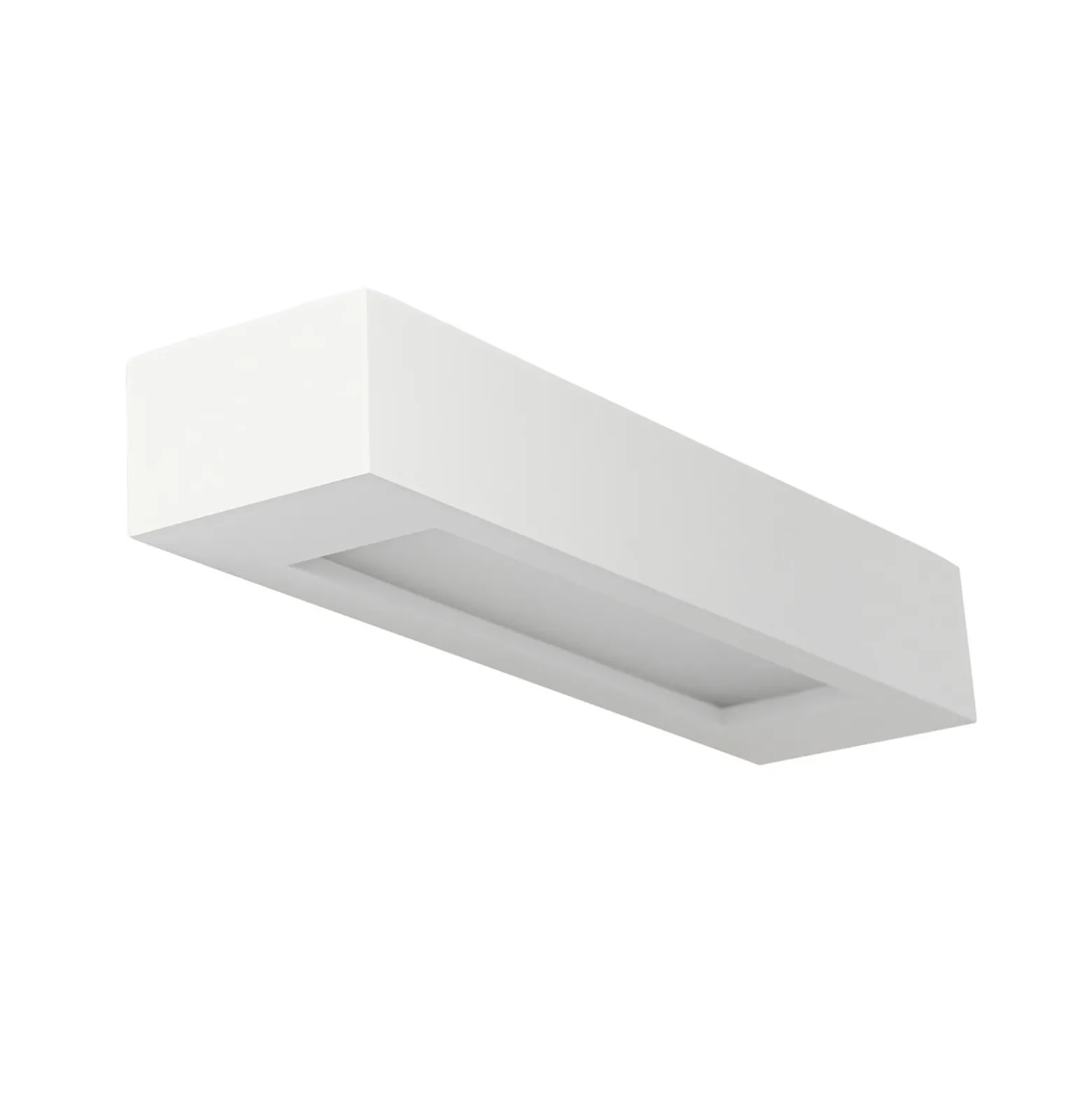 Aplique de pared Lindby Matteo, blanco, escayola, 36 cm, E14, pintable