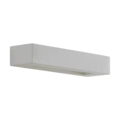 Aplique de pared Lindby Matteo, blanco, escayola, 36 cm, E14, pintable