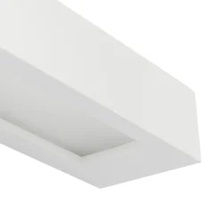 Aplique de pared Lindby Matteo, blanco, escayola, 36 cm, E14, pintable