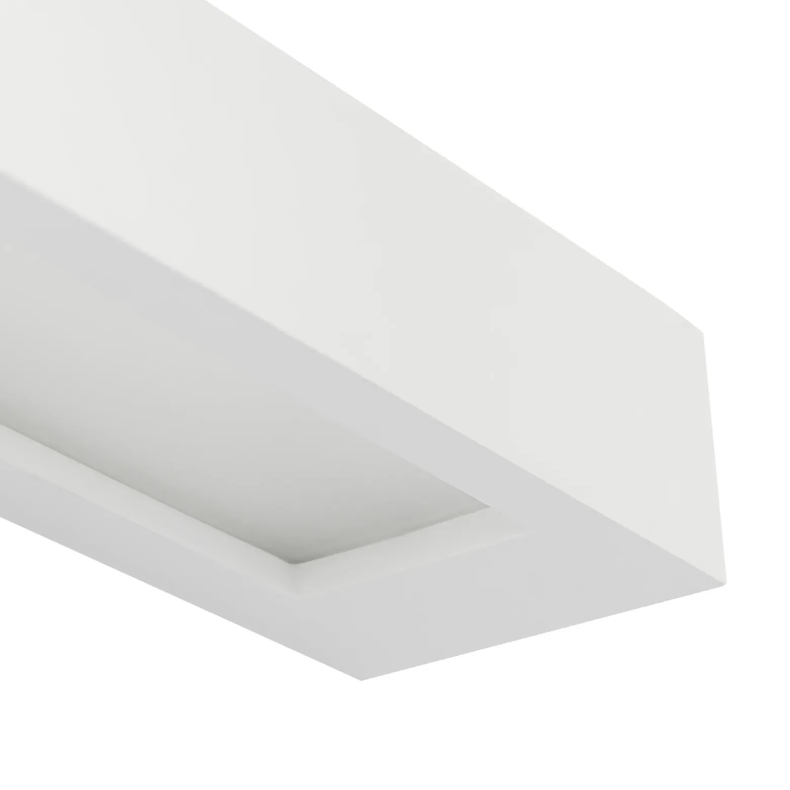 Aplique de pared Lindby Matteo, blanco, escayola, 36 cm, E14, pintable