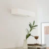 Aplique de pared Lindby Matteo, blanco, escayola, 36 cm, E14, pintable