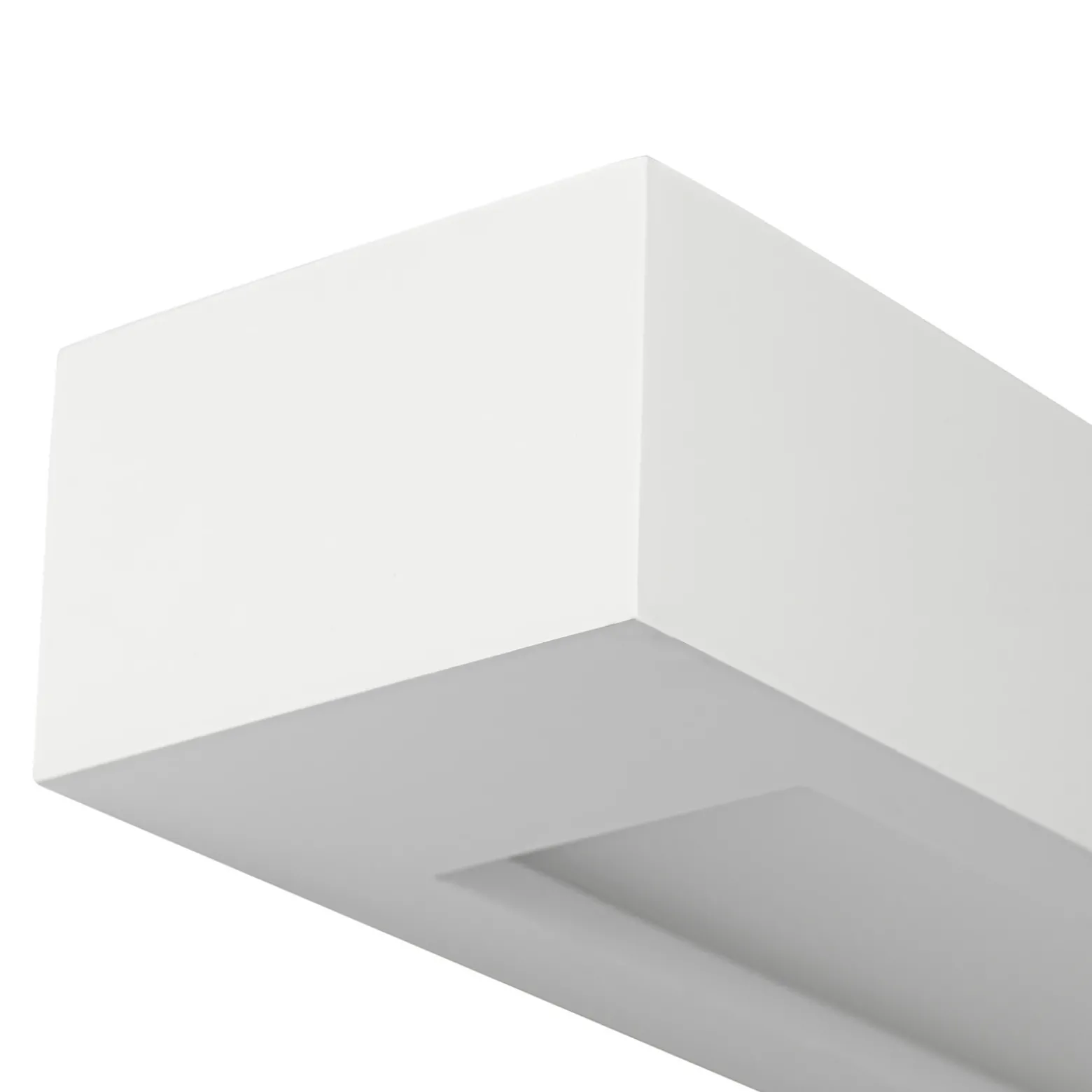 Aplique de pared Lindby Matteo, blanco, escayola, 36 cm, E14, pintable