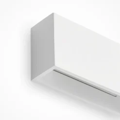 Aplique de pared Lindby Mavora, angular, 25 cm, blanco, escayola, G9