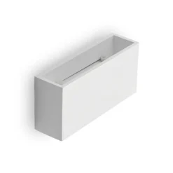 Aplique de pared Lindby Mavora, angular, 25 cm, blanco, escayola, G9