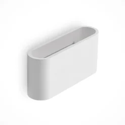 Aplique de pared Lindby Mavora, redondo, 25 cm, blanco, escayola, G9