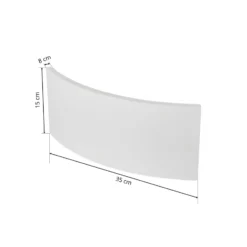 Aplique de pared Lindby Naike, blanco, escayola, altura 15 cm
