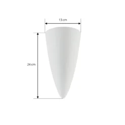 Aplique de pared Lindby Pascali, altura 42 cm, blanco, escayola