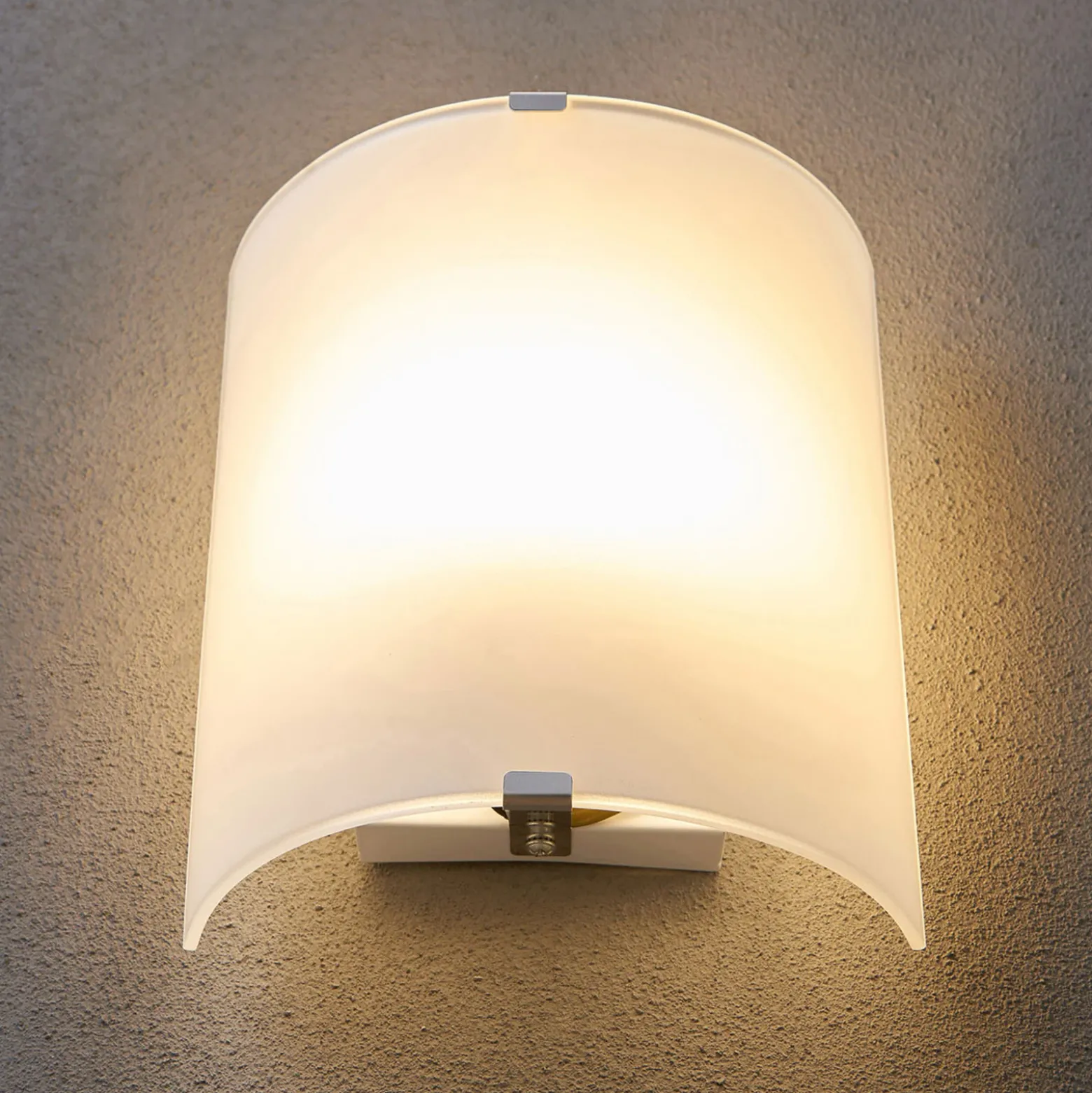 Aplique de pared Lindby Phil, blanco, altura del cristal 21cm, set de 2