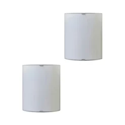 Aplique de pared Lindby Phil, blanco, altura del cristal 21cm, set de 2