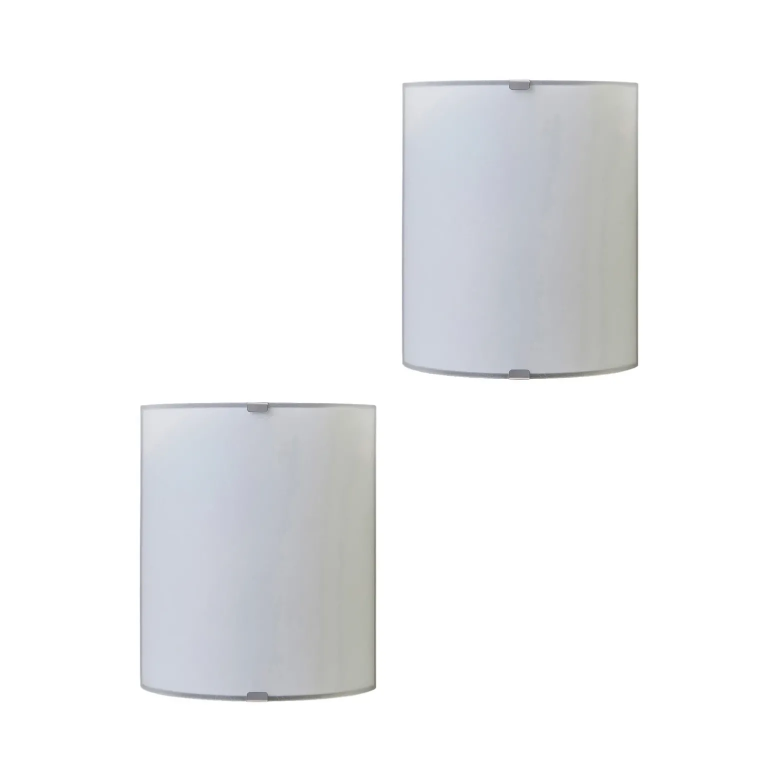 Aplique de pared Lindby Phil, blanco, altura del cristal 21cm, set de 2