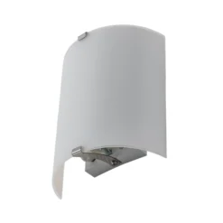Aplique de pared Lindby «Phil», blanco, cristal, altura 21 cm