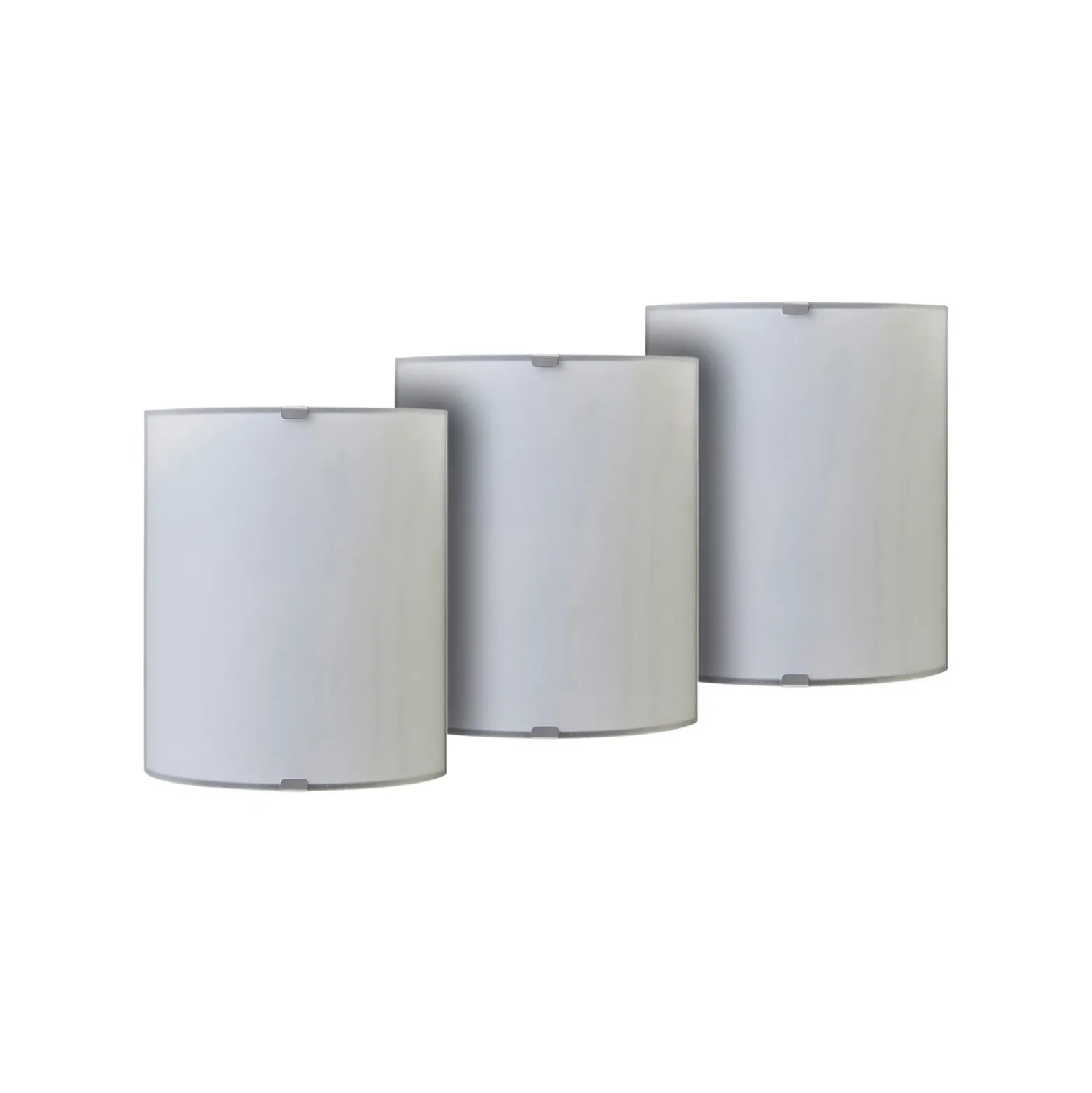 Aplique de pared Lindby Phil, blanco, cristal, altura 21cm, set de 3