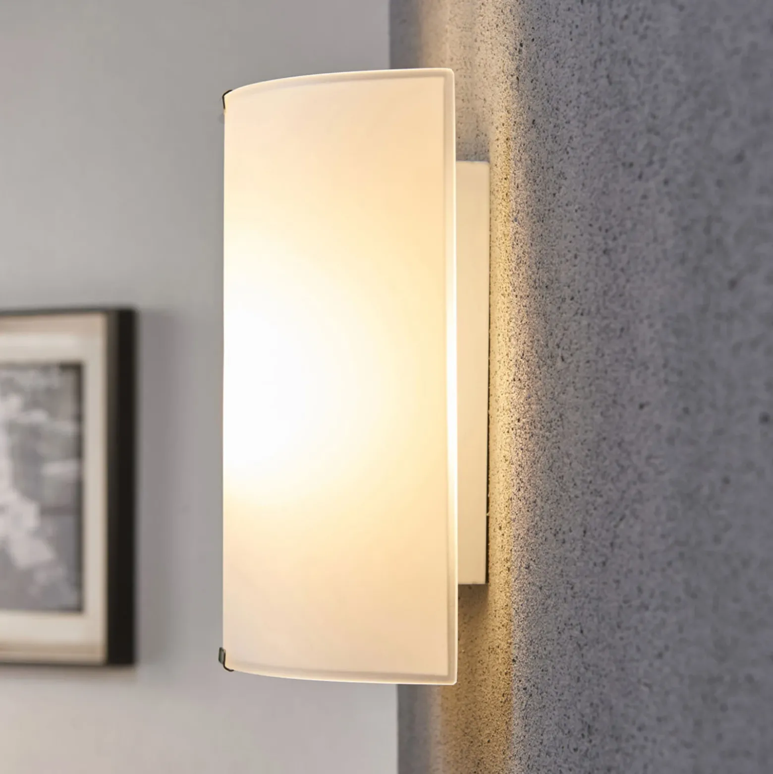 Aplique de pared Lindby Phil, blanco, cristal, altura 21cm, set de 3
