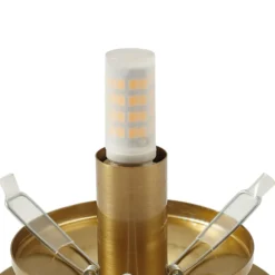 Aplique de pared Lindby Piatra, opal/latón, cristal, Ø 16 cm, G9