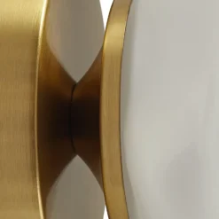 Aplique de pared Lindby Piatra, opal/latón, cristal, Ø 16 cm, G9