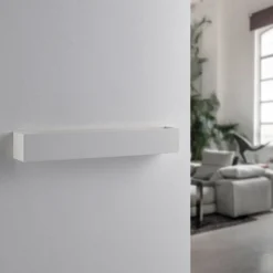 Aplique de pared Lindby Santino, 51 cm, escayola, G9, pintable