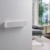 Aplique de pared Lindby Santino, 35 cm, escayola, G9, pintable