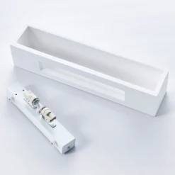 Aplique de pared Lindby Santino, 35 cm, escayola, G9, pintable