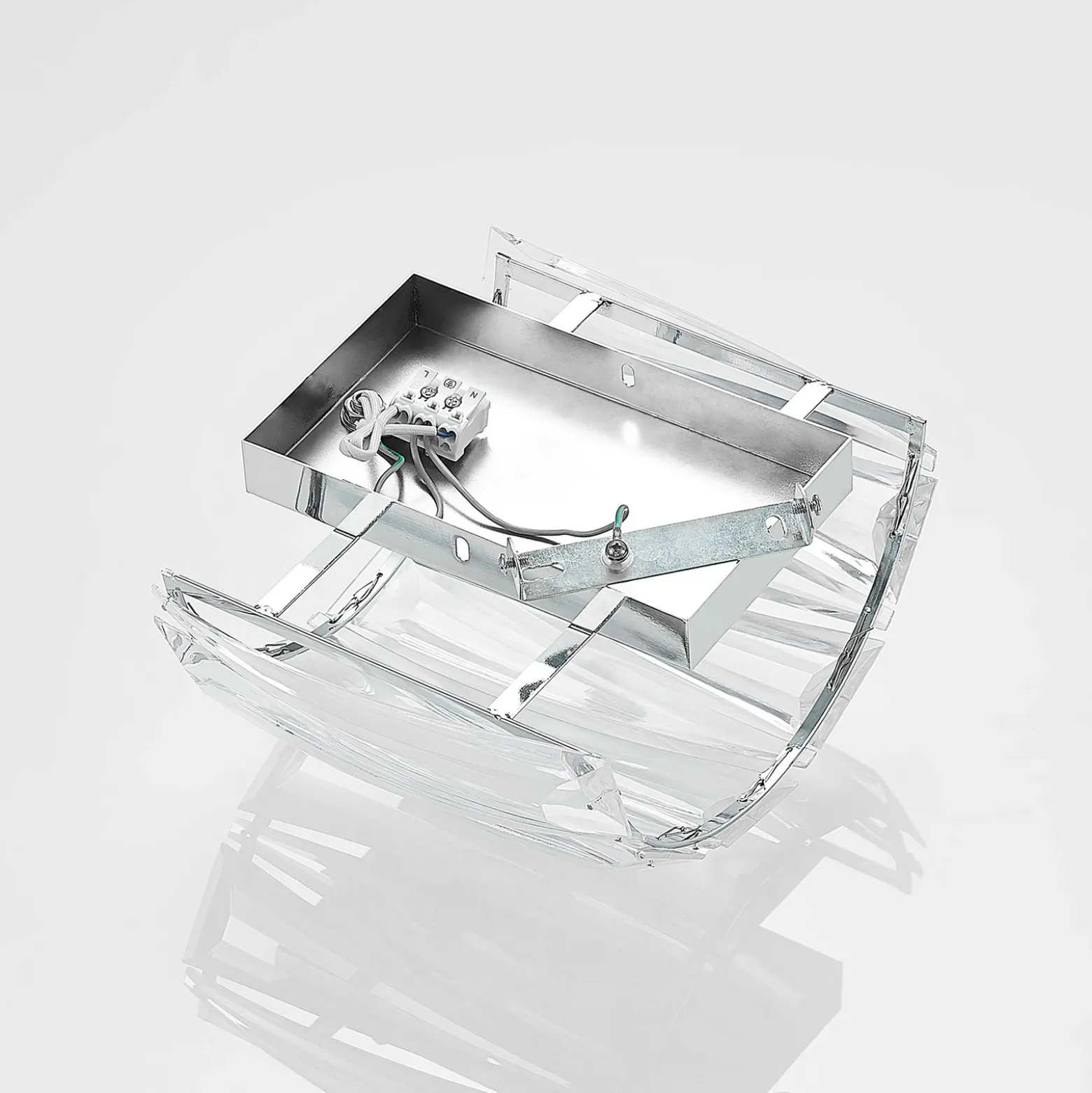 Aplique de pared Lindby Sofia, transparente, acrílico, 23cm