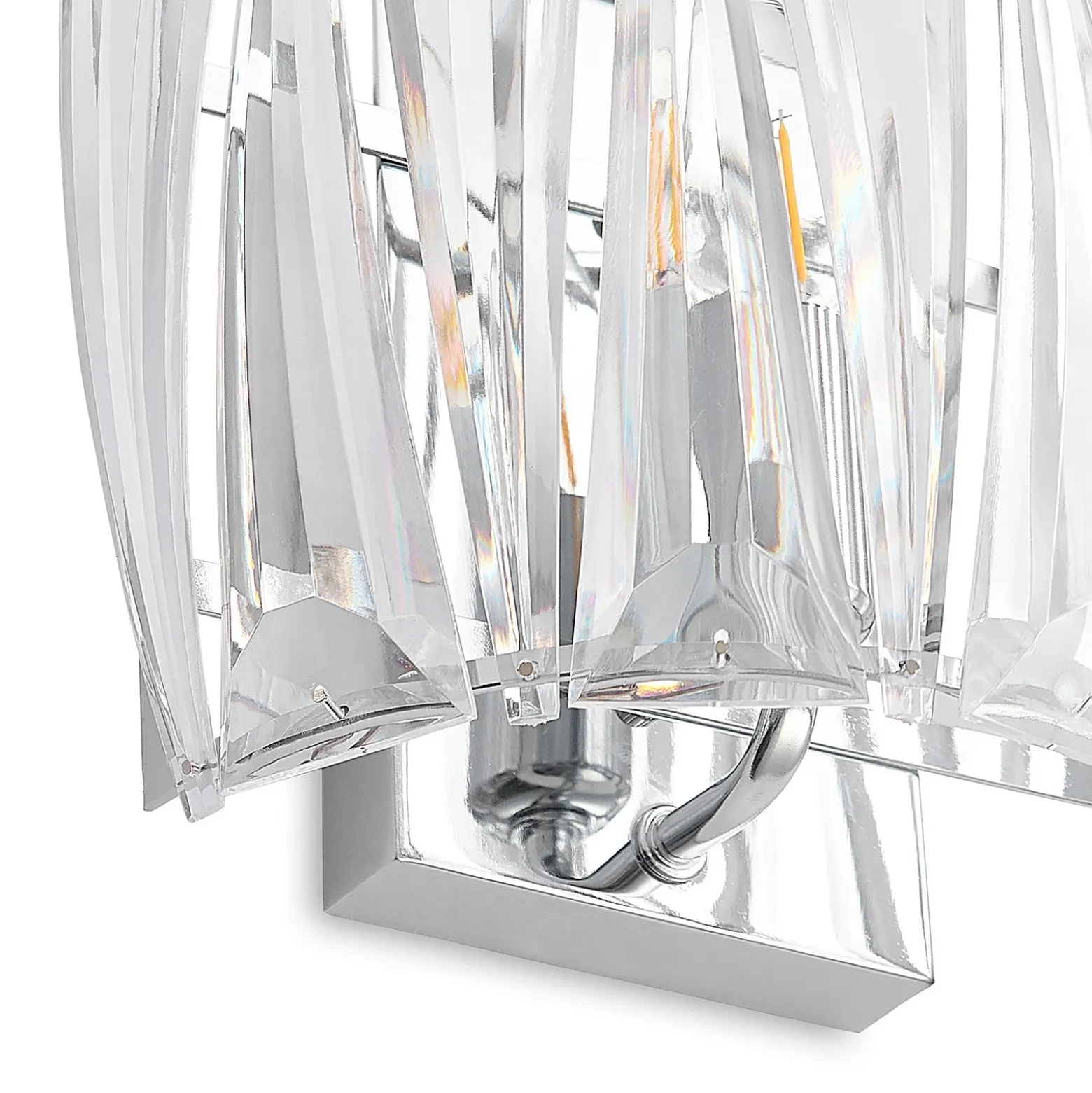 Aplique de pared Lindby Sofia, transparente, acrílico, 23cm